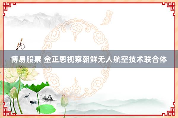 博易股票 金正恩视察朝鲜无人航空技术联合体