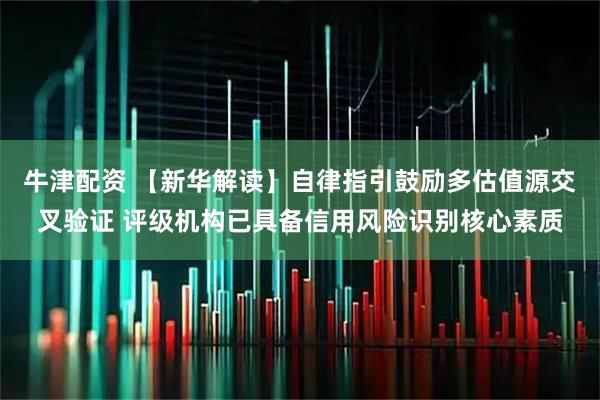 牛津配资 【新华解读】自律指引鼓励多估值源交叉验证 评级机构已具备信用风险识别核心素质